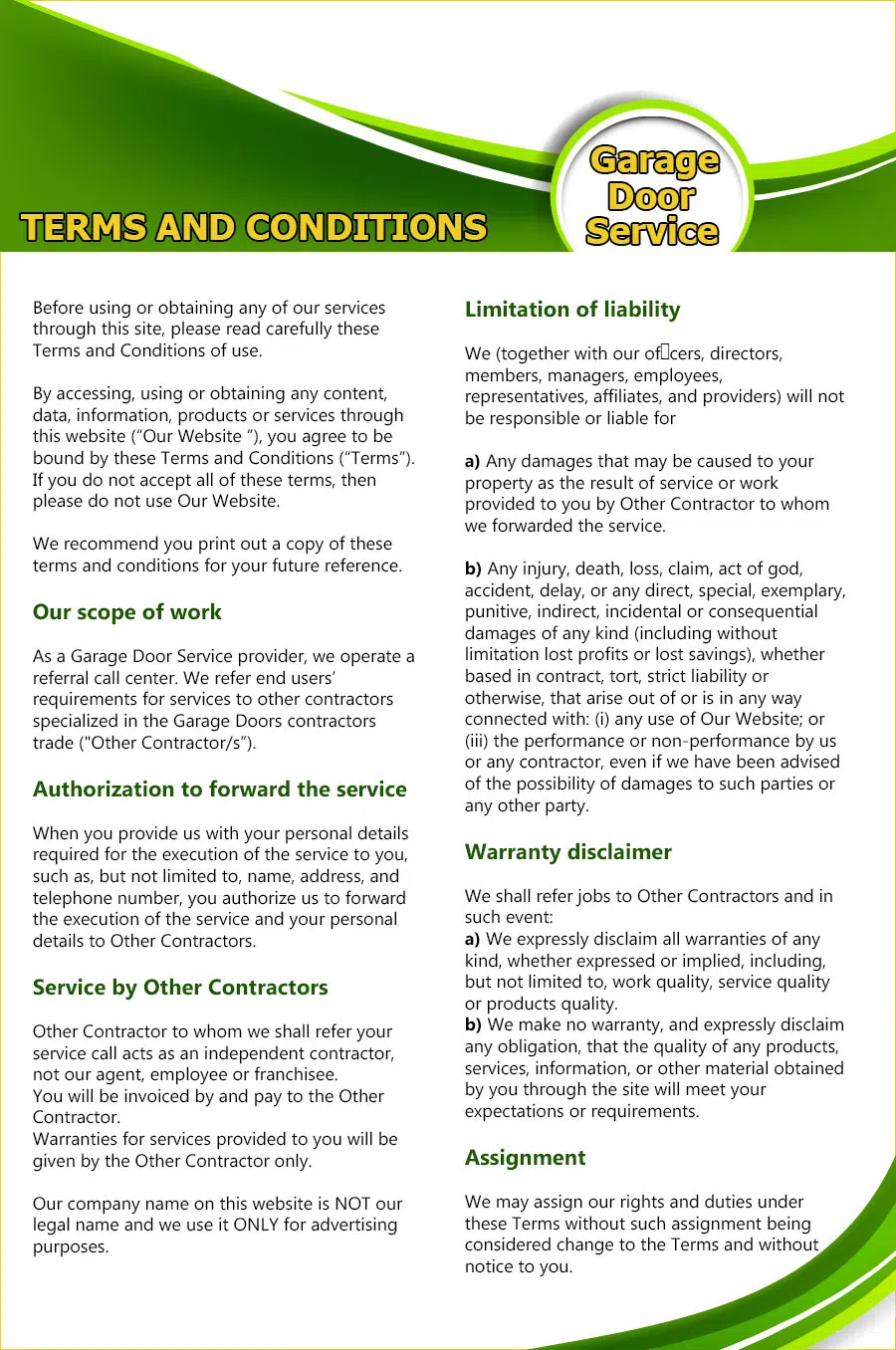 Master Garage Door Service Mt Airy, MD 240-339-3905